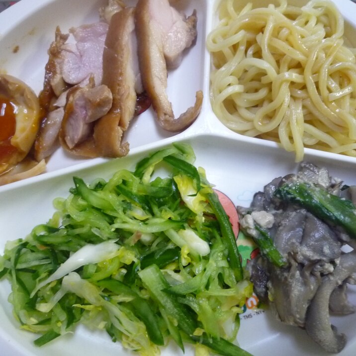 市販のつけ麺で☆つけ麺プレート